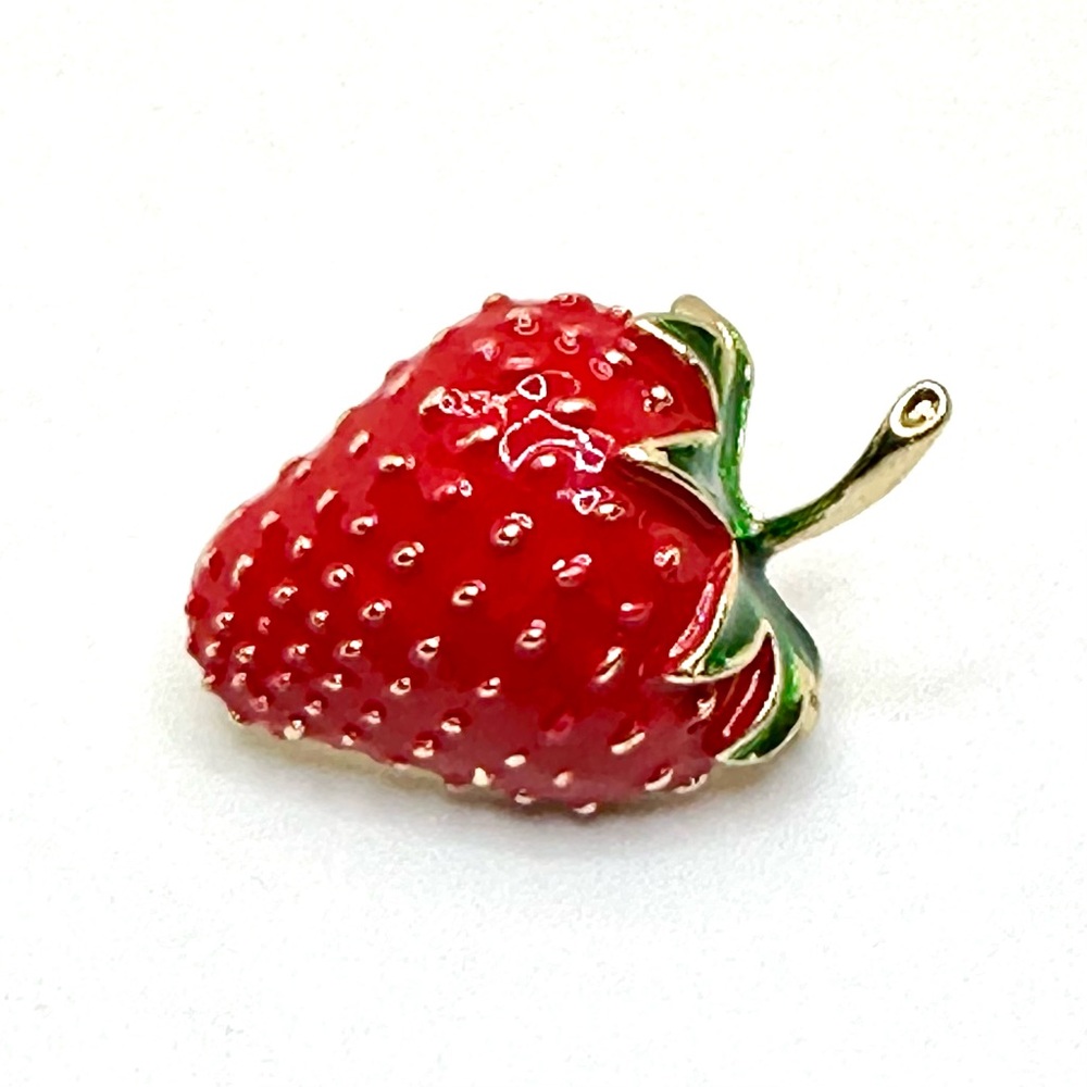 NWOT - Red Enamel Strawberry Brooch